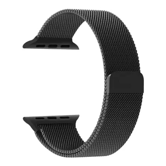 Black | Apple Watch Milanese Magnetic Loop Strap | Stainless Steel Band | 42mm / 44mm / 45mm