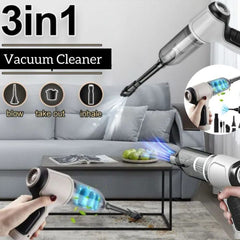 3 In 1 Portable Vacuum Cleaner Duster Blower | Air Pump Wireless Hand-held Cleaning For Car Home