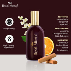 Royal Mirage Eau De Cologne Spray 120ml | Refreshing Long-Lasting Unisex Perfume