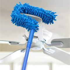 Flexible Micro-Fiber Duster With Telescopic Stainless Steel Handle | Fan & Home Cleaning | Random Colors