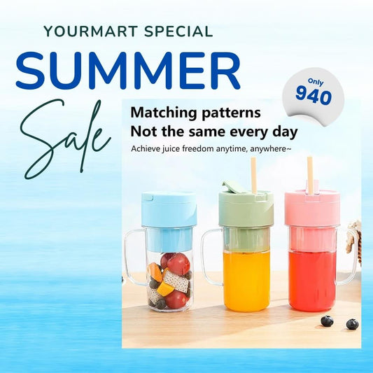 Crusher Juicer 2 In 1 Mini Portable USB Rechargeable High Quality 6 Blades