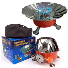 Portable Windproof Camping Stove (Without Gas Bottle) | Stainless Steel Outdoor Stove