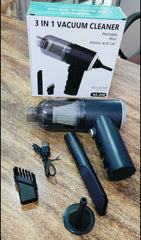 3 In 1 Portable Vacuum Cleaner Duster Blower  | Air Pump Wireless Hand-held Cleaning For Car Home