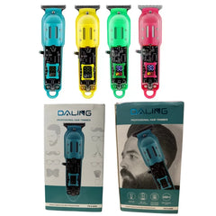 Daling Transparent LCD Electric Hair Trimmer | USB Rechargeable | Professional Grooming | FR-D-8268