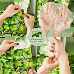 Pack of 2 | O’Mayln Rice Facial Mask | Anti-Wrinkle, Brightening & Hydrating Sheet Mask