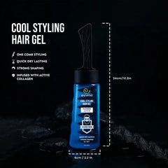 ECRIN Cool Styling Hair Gel 280ml with Active Collagen Strong Hold & Cool Fresh Effect