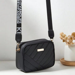 Black Leather Handbag for Girls & Women | Stylish Shoulder & Crossbody Bag | Daily Use & Gift