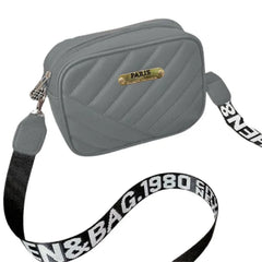 Gray Leather Handbag for Girls & Women | Stylish Shoulder & Crossbody Bag | Daily Use & Gift