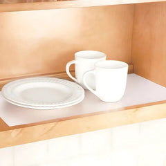 Anti-Slip Fridge & Shelf Mat | Waterproof Washable Liner for Kitchen Drawers Cabinets | White