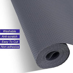 Anti-Slip Fridge & Shelf Mat | Waterproof Washable Liner for Kitchen Drawers Cabinets | Dark Grey