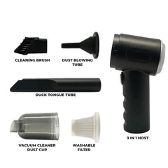 3 In 1 Portable Vacuum Cleaner Duster Blower  | Air Pump Wireless Hand-held Cleaning For Car Home