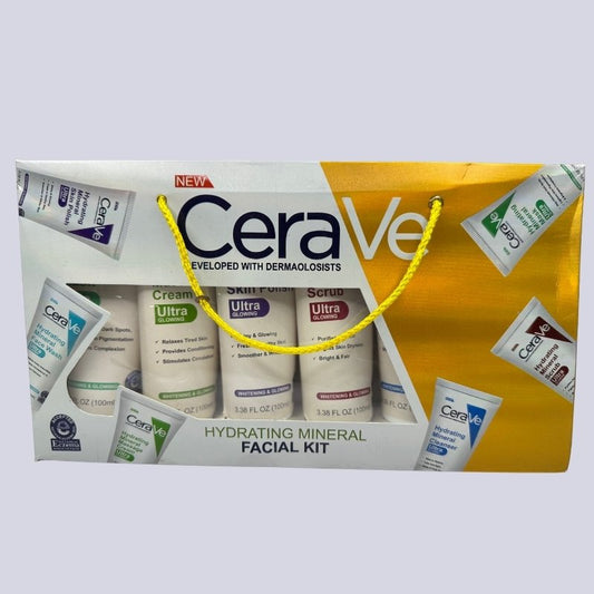 Pack of 6 – CeraVe Hydrating Mineral Facial Kit | Deep Moisture & Skin Repair Skincare Set